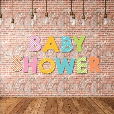 Big Dot Of Happiness Colorful Baby Shower - Large Gender Neutral Party Decorations - Baby Shower - Outdoor Letter Banner 2 Big Dot Of Happiness Colorful Baby Shower - Large Gender Neutral Party Decorations - Baby Shower - Outdoor Letter Banner - Image 2