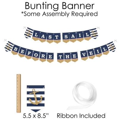 Big Dot Of Happiness Last Sail Before The Veil - Banner & Photo Booth Decor - Nautical Bachelorette Party And Bridal Supplies Kit - Doterrific Bundle 3 Big Dot Of Happiness Last Sail Before The Veil - Banner & Photo Booth Decor - Nautical Bachelorette Party And Bridal Supplies Kit - Doterrific Bundle - Image 3