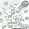 Big Dot Of Happiness Sage Green Elegantly Simple - Guest Party Favors Candy Favor Sticker Kit - 304 Pieces