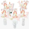Big Dot Of Happiness 1st Birthday Hello Rainbow - Boho First Birthday Party Centerpiece Sticks - Table Toppers - Set Of 15
