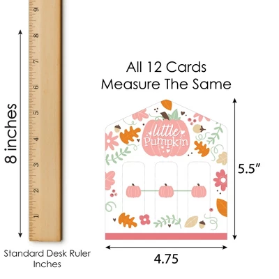Big Dot Of Happiness Girl Little Pumpkin - Fall Birthday Party Or Baby Shower Game Pickle Cards - Pull Tabs 3-in-a-Row - Set Of 12 4 Big Dot Of Happiness Girl Little Pumpkin - Fall Birthday Party Or Baby Shower Game Pickle Cards - Pull Tabs 3-in-a-Row - Set Of 12 - Image 4