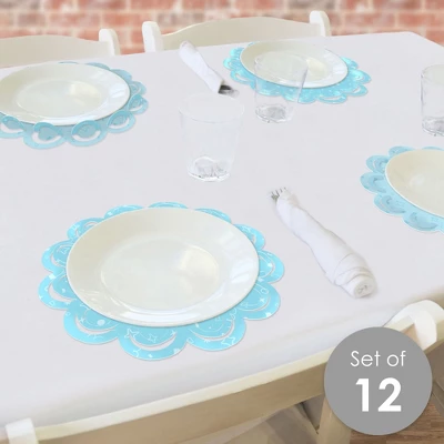 Big Dot Of Happiness Blue Confetti Stars - Simple Party Round Table Decorations - Paper Chargers - Place Setting For 12 1 Big Dot Of Happiness Blue Confetti Stars - Simple Party Round Table Decorations - Paper Chargers - Place Setting For 12