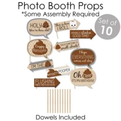 Big Dot Of Happiness Oh Crap, You're Old - Banner And Photo Booth Decorations - Poop Birthday Party Supplies Kit - Doterrific Bundle 9 Big Dot Of Happiness Oh Crap, You're Old - Banner And Photo Booth Decorations - Poop Birthday Party Supplies Kit - Doterrific Bundle -Aurora Party Sales GUEST 307f0157 1913 4924 9ad8 497d294a37cf