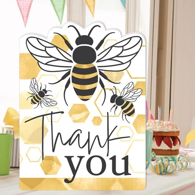 Big Dot Of Happiness Little Bumblebee - Thank You Giant Greeting Card - Big Shaped Jumborific Card - 16.5 X 22 Inches 1 Big Dot Of Happiness Little Bumblebee - Thank You Giant Greeting Card - Big Shaped Jumborific Card - 16.5 X 22 Inches