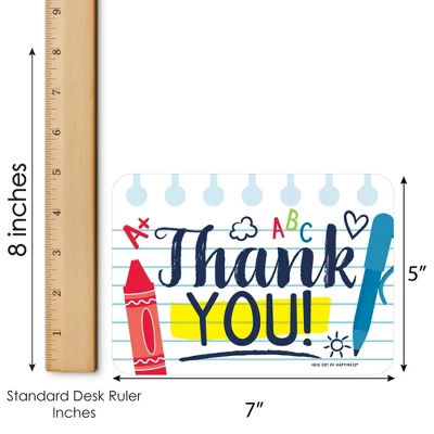 Big Dot Of Happiness Back To School - Shaped Thank You Cards - First Day Of School Classroom Thank You Note Cards With Envelopes - Set Of 12 4 Big Dot Of Happiness Back To School - Shaped Thank You Cards - First Day Of School Classroom Thank You Note Cards With Envelopes - Set Of 12 - Image 4