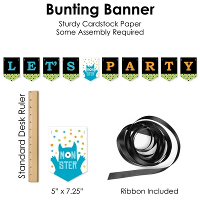 Big Dot Of Happiness Monster Bash - Little Monster Birthday Party Or Baby Shower Supplies Decoration Kit - Decor Galore Party Pack - 51 Pieces 4 Big Dot Of Happiness Monster Bash - Little Monster Birthday Party Or Baby Shower Supplies Decoration Kit - Decor Galore Party Pack - 51 Pieces - Image 4