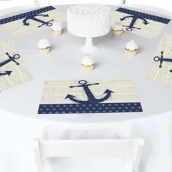 Big Dot Of Happiness Ahoy - Nautical - Party Table Decorations - Baby Shower Or Birthday Party Placemats - Set Of 16