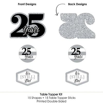 Big Dot Of Happiness We Still Do - 25th Wedding Anniversary - Anniversary Party Centerpiece Sticks - Table Toppers - Set Of 15 4 Big Dot Of Happiness We Still Do - 25th Wedding Anniversary - Anniversary Party Centerpiece Sticks - Table Toppers - Set Of 15 - Image 4