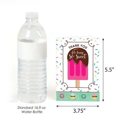 Big Dot Of Happiness Sweet Shoppe - Candy And Bakery Birthday Party Or Baby Shower Thank You Cards (8 Count) 2 Big Dot Of Happiness Sweet Shoppe - Candy And Bakery Birthday Party Or Baby Shower Thank You Cards (8 Count) - Image 2