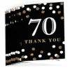 Big Dot Of Happiness Adult 70th Birthday - Gold - Birthday Party Thank You Cards (8 Count)