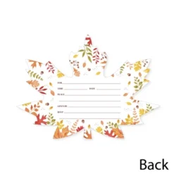 Big Dot Of Happiness Fall Foliage - Shaped Fill-In Invitations - Autumn Leaves Party Invitation Cards With Envelopes - Set Of 12 -Aurora Party Sales GUEST 3205f6b0 bc60 4f67 a793 57562d8a5b7f