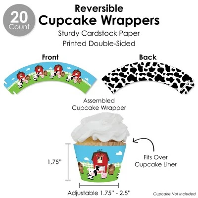 Big Dot Of Happiness Farm Animals - Barnyard Baby Shower Or Birthday Party Favors And Cupcake Kit - Fabulous Favor Party Pack - 100 Pieces 3 Big Dot Of Happiness Farm Animals - Barnyard Baby Shower Or Birthday Party Favors And Cupcake Kit - Fabulous Favor Party Pack - 100 Pieces - Image 3