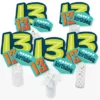 Big Dot Of Happiness Boy 13th Birthday - Official Teenager Birthday Party Centerpiece Sticks - Table Toppers - Set Of 15
