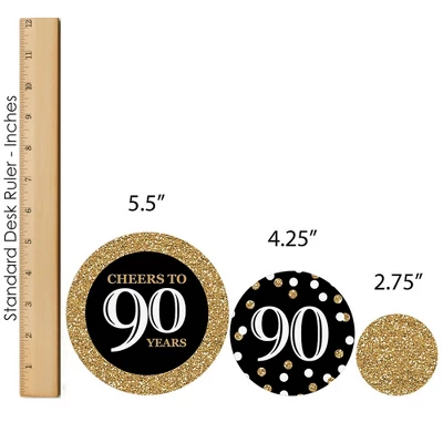 Big Dot Of Happiness Adult 90th Birthday - Gold - Birthday Party Decor And Confetti - Terrific Table Centerpiece Kit - Set Of 30 6 Big Dot Of Happiness Adult 90th Birthday - Gold - Birthday Party Decor And Confetti - Terrific Table Centerpiece Kit - Set Of 30 - Image 6
