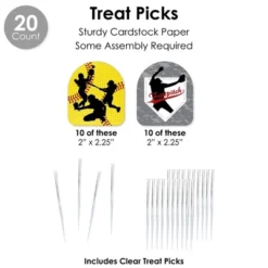 Big Dot Of Happiness Grand Slam - Fastpitch Softball - Birthday Party Or Baby Shower Favors And Cupcake Kit - Fabulous Favor Party Pack - 100 Pieces -Aurora Party Sales GUEST 32872872 5b08 4a54 aa95 4974ba34f3a0