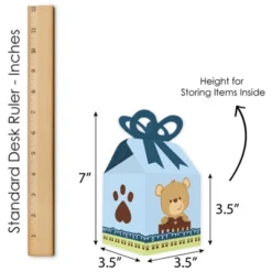 Big Dot Of Happiness Baby Boy Teddy Bear - Square Favor Gift Boxes - Baby Shower Bow Boxes - Set Of 12 -Aurora Party Sales GUEST 32a02869 b775 4a7a 9900 443e0effaaec