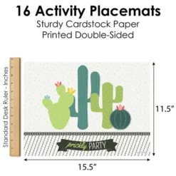Big Dot Of Happiness Prickly Cactus Party - Paper Fiesta Birthday Party Coloring Sheets - Activity Placemats - Set Of 16 -Aurora Party Sales GUEST 3305d07b 9d20 4f0d aa56 e3b0346ab77c