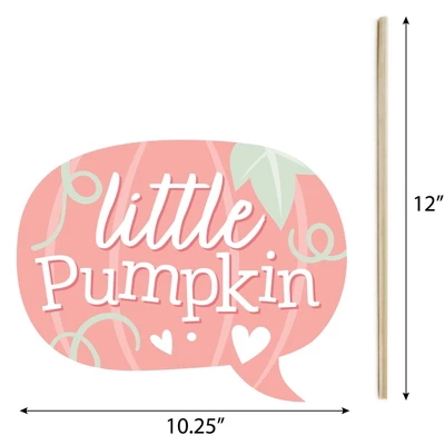 Big Dot Of Happiness Girl Little Pumpkin - Fall Birthday Party Or Baby Shower Photo Booth Props Kit - 20 Count 4 Big Dot Of Happiness Girl Little Pumpkin - Fall Birthday Party Or Baby Shower Photo Booth Props Kit - 20 Count - Image 4