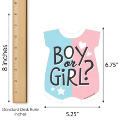 Big Dot Of Happiness Baby Gender Reveal - Picture Bingo Cards And Markers - Team Boy Or Girl Baby Shower Shaped Bingo Game - Set Of 18 -Aurora Party Sales GUEST 330b2817 ae10 468b 8869 559850944437