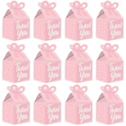 Big Dot Of Happiness Pink Elegantly Simple - Square Favor Gift Boxes - Guest Party Favors Bow Boxes - Set Of 12 -Aurora Party Sales GUEST 33a77488 7c30 48b2 a808 9be4455791ca