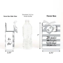 Big Dot Of Happiness We Still Do - 25th Wedding Anniversary Party Favor Boxes - Set Of 12