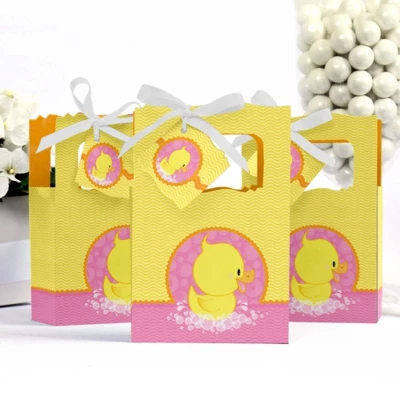 Big Dot Of Happiness Pink Ducky Duck - Girl Baby Shower Or Birthday Party Favor Boxes - Set Of 12 2 Big Dot Of Happiness Pink Ducky Duck - Girl Baby Shower Or Birthday Party Favor Boxes - Set Of 12 - Image 2