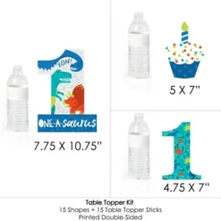 Big Dot Of Happiness 1st Birthday Roar Dinosaur - ONEasaurus Dino First Birthday Party Centerpiece Sticks - Table Toppers - Set Of 15 11 Big Dot Of Happiness 1st Birthday Roar Dinosaur - ONEasaurus Dino First Birthday Party Centerpiece Sticks - Table Toppers - Set Of 15 -Aurora Party Sales GUEST 3455013b a46d 4c67 a019 ccc6efdd58c6