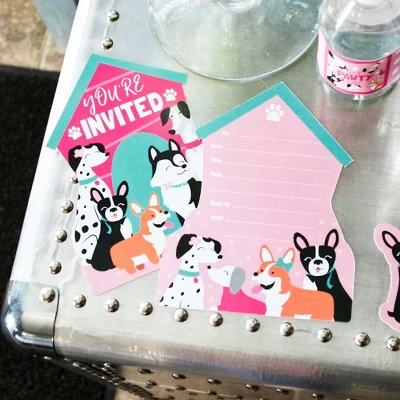 Big Dot Of Happiness Pawty Like A Puppy Girl - Shaped Fill-in Invites - Pink Dog Baby Shower Or Birthday Party Invite Cards With Envelopes - Set Of 12 4 Big Dot Of Happiness Pawty Like A Puppy Girl - Shaped Fill-in Invites - Pink Dog Baby Shower Or Birthday Party Invite Cards With Envelopes - Set Of 12 - Image 4