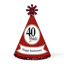 Big Dot Of Happiness We Still Do - 40th Wedding Anniversary - Mini Cone Anniversary Party Hats - Small Little Party Hats - Set Of 8 -Aurora Party Sales GUEST 34a1f395 0e09 47d5 9e56 c024f8d90a5c