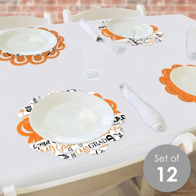 Big Dot Of Happiness Orange Grad - Best Is Yet To Come - Orange Graduation Party Round Table Decorations - Paper Chargers - Place Setting For 12 1 Big Dot Of Happiness Orange Grad - Best Is Yet To Come - Orange Graduation Party Round Table Decorations - Paper Chargers - Place Setting For 12