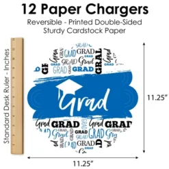 Big Dot Of Happiness Blue Grad - Best Is Yet To Come - Royal Blue Graduation Party Round Table Decorations - Paper Chargers - Place Setting For 12 -Aurora Party Sales GUEST 35a920dd 0cc3 4bb8 85b4 79dbbe0d60d1