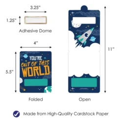Big Dot Of Happiness Blast Off To Outer Space - DIY Assorted Rocket Ship Baby Shower Or Birthday Cash Holder Gift - Funny Money Cards - Set Of 6 -Aurora Party Sales GUEST 35c7f83c 87fa 43e2 a1d7 b599852097d6