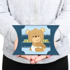 Big Dot Of Happiness Baby Boy Teddy Bear - Favor Gift Boxes - Baby Shower Large Pillow Boxes - Set Of 12 -Aurora Party Sales GUEST 35cd6129 4b28 44cd 8b1a 7fa600ee32bb