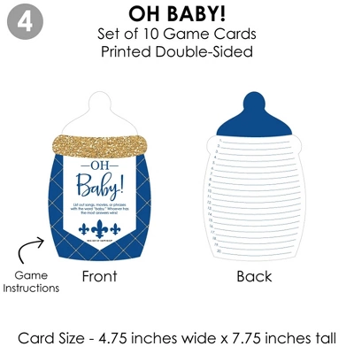 Big Dot Of Happiness Royal Prince Charming - 4 Baby Shower Games - 10 Cards Each - Gamerific Bundle 6 Big Dot Of Happiness Royal Prince Charming - 4 Baby Shower Games - 10 Cards Each - Gamerific Bundle - Image 6