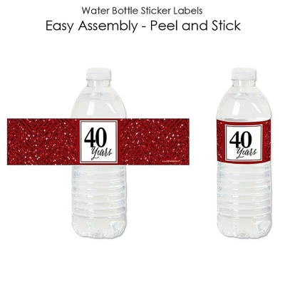 Big Dot Of Happiness We Still Do - 40th Wedding Anniversary - Anniversary Party Water Bottle Sticker Labels - Set Of 20 1 Big Dot Of Happiness We Still Do - 40th Wedding Anniversary - Anniversary Party Water Bottle Sticker Labels - Set Of 20
