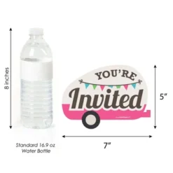 Big Dot Of Happiness Let's Go Glamping - Shaped Fill-in Invitations - Camp Glamp Party Or Birthday Party Invitation Cards With Envelopes - Set Of 12 -Aurora Party Sales GUEST 3668f6c8 7add 4613 a235 0e197c20422d