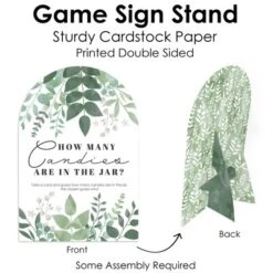 Big Dot Of Happiness Boho Botanical - How Many Candies Greenery Party Game - 1 Stand And 40 Cards - Candy Guessing Game -Aurora Party Sales GUEST 369f4259 e6d6 42c7 b340 4f30018981c3