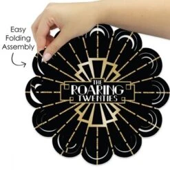 Big Dot Of Happiness Roaring 20’s - 1920s Art Deco Jazz Party Round Table Decorations - Paper Chargers - Place Setting For 12 -Aurora Party Sales GUEST 36afde8b 1428 4e10 a4c3 8b5f5aad145d