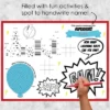 Big Dot Of Happiness Bam Superhero - Paper Birthday Party Coloring Sheets - Activity Placemats - Set Of 16