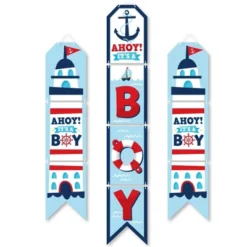 Big Dot Of Happiness Ahoy It's A Boy - Hanging Vertical Paper Door Banners - Nautical Baby Shower Wall Decoration Kit - Indoor Door Decor -Aurora Party Sales GUEST 37316668 df54 4caa b0fd 4ebe70bd0c7b