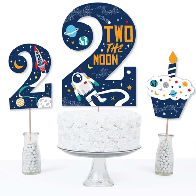 Big Dot Of Happiness 2nd Birthday Two The Moon - Outer Space Second Birthday Party Centerpiece Sticks - Table Toppers - Set Of 15 2 Big Dot Of Happiness 2nd Birthday Two The Moon - Outer Space Second Birthday Party Centerpiece Sticks - Table Toppers - Set Of 15 - Image 2