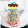 Big Dot Of Happiness Colorful Happy Birthday - DIY Birthday Party Money Holder Gift - Cash Cake