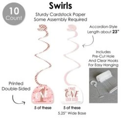 Big Dot Of Happiness 1st Birthday Little Miss Onederful - Girl First Birthday Party Supplies Decoration Kit - Decor Galore Party Pack - 51 Pieces 8 Big Dot Of Happiness 1st Birthday Little Miss Onederful - Girl First Birthday Party Supplies Decoration Kit - Decor Galore Party Pack - 51 Pieces -Aurora Party Sales GUEST 381b3ff7 ab2a 40eb 9126 55bc23b1f9ab