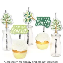 Big Dot Of Happiness Family Tree Reunion - Paper Straw Decor - Family Gathering Party Striped Decorative Straws - Set Of 24 -Aurora Party Sales GUEST 383288b8 e5fc 4d6b a8c4 cb8c2f0cf88c
