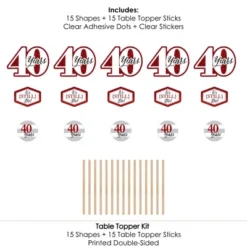 Big Dot Of Happiness We Still Do - 40th Wedding Anniversary - Anniversary Party Centerpiece Sticks - Table Toppers - Set Of 15 -Aurora Party Sales GUEST 389e5790 4bae 4780 872f dedf28c7c77d