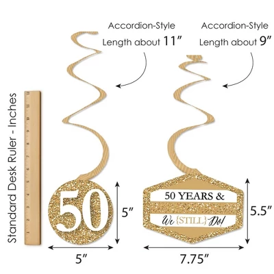 Big Dot Of Happiness We Still Do - 50th Wedding Anniversary - Anniversary Party Hanging Decor - Party Decoration Swirls - Set Of 40 5 Big Dot Of Happiness We Still Do - 50th Wedding Anniversary - Anniversary Party Hanging Decor - Party Decoration Swirls - Set Of 40 - Image 5