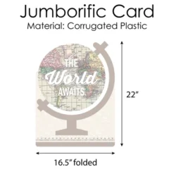 Big Dot Of Happiness World Awaits - Travel Themed Congratulations Giant Greeting Card - Big Shaped Jumborific Card -Aurora Party Sales GUEST 38f9aafb 8936 44e9 8bbc 820578dff270