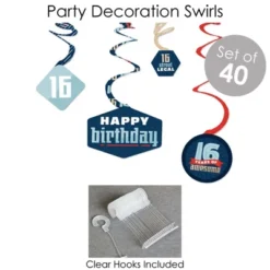 Big Dot Of Happiness Boy 16th Birthday - Sweet Sixteen Birthday Party Supplies - Banner Decoration Kit - Fundle Bundle -Aurora Party Sales GUEST 3965371f 5f15 4ef9 95a6 f5a69ab63cf6