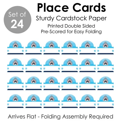 Big Dot Of Happiness Shark Zone - Jawsome Shark Party Or Birthday Party Tent Buffet Card - Table Setting Name Place Cards - Set Of 24 4 Big Dot Of Happiness Shark Zone - Jawsome Shark Party Or Birthday Party Tent Buffet Card - Table Setting Name Place Cards - Set Of 24 - Image 4