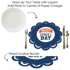 Big Dot Of Happiness Happy Father's Day - We Love Dad Party Round Table Decorations - Paper Chargers - Place Setting For 12 -Aurora Party Sales GUEST 39e09064 cf65 4ee2 9095 1f2c2bea433c